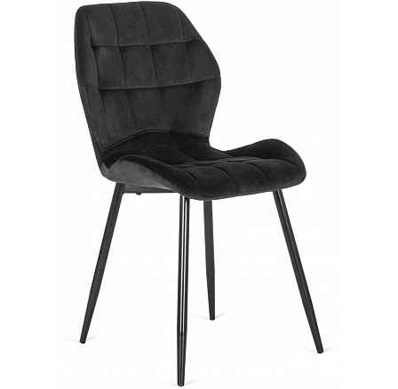 Stolička LUCKY Čierna Zamatová
