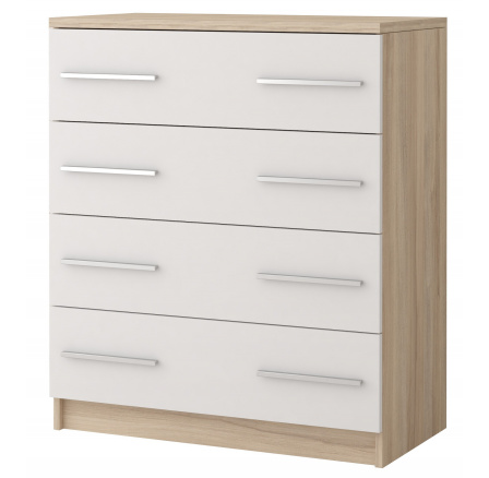 Komoda OMEGA III - 02, Dub Sonoma/Biela