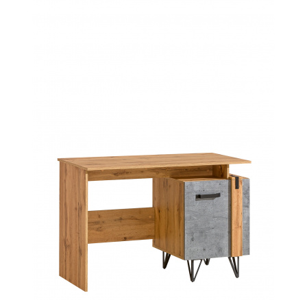 Písací stôl LOFTER - LO9, dub Wotan + betón Millenium Písací stôl LOFTER - LO9, dub Wotan + betón Millenium