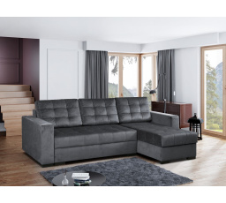 Rohová sedacia súprava Linda UNI tmavo sivá