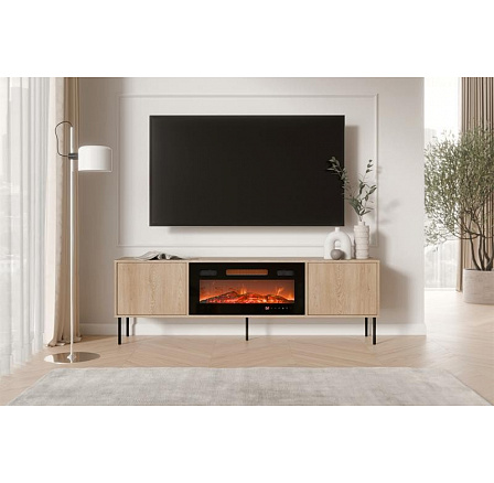 DOMI TV skrinka K180 (2D) (existuje možnosť montáže krbu, objednávaného samostatne) - cremona
