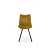 Jedálenská stolička K332 VELVET, Horčicový Bluvel 68/Čierna