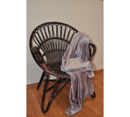 Ratanové kreslo Lentera hnedé plus deka