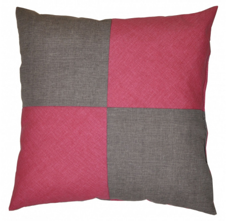 Veselý vankúš - malinová/sivá