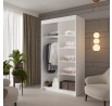 Zrkadlová posuvná skriňa NEROLI 120 White+White