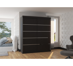 Posuvná skriňa SPECTRA 180 Čierna+Čierna