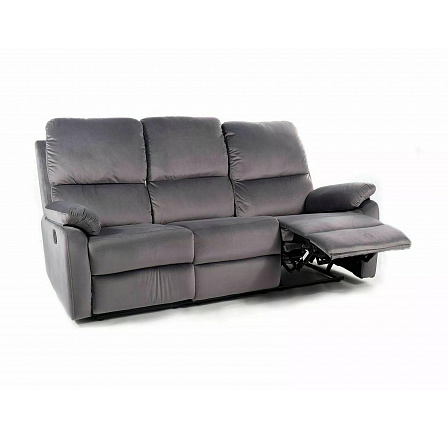 Pohovka SPENCER 3 VELVET, Sivý Bluvel 14 Pohovka SPENCER 3 VELVET, Sivý Bluvel 14