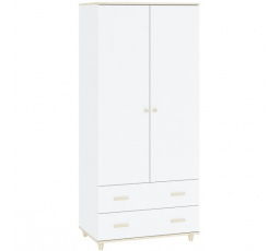 Šatní skriňa GOODY 2D2S, Biela/Akácia