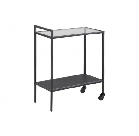 Barový vozík Seaford Čierny/Sklо