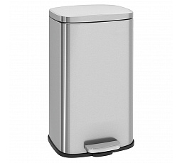 Koš na odpadky, kov, stříbrná, AUK-E1103 CR