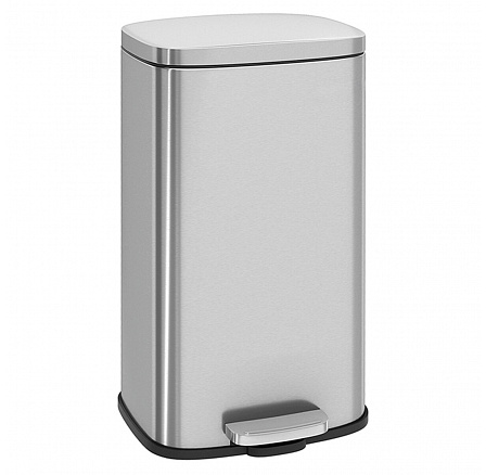 Koš na odpadky, kov, stříbrná, AUK-E1103 CR