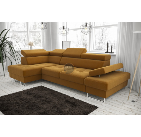 Rohová sedacia súprava GALAXY MINI 170x280 - žltá, ľavá