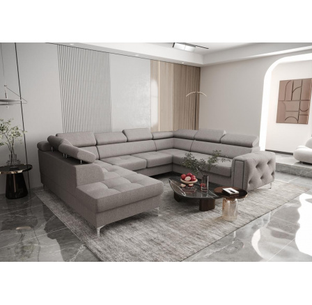 Rohová sedacia súprava ORION MAX I s funkciou spania 225X350X255 cm - sivá, pravá Rohová sedacia súprava ORION MAX I s funkciou spania 225X350X255 cm - sivá, pravá