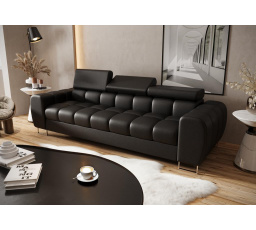 Sofa ASPEN III 265 cm prírodná koža - čierna koža