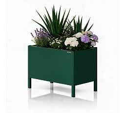 Kryt na kvetináč kovový veľký fľaškovozelený: DAISY 500 x 400 x 300 mm