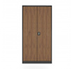 Sada 4x Kovová skriňa s policami JAN H Eco Design, 900 x 1950 x 400 mm, Antracitová/orech