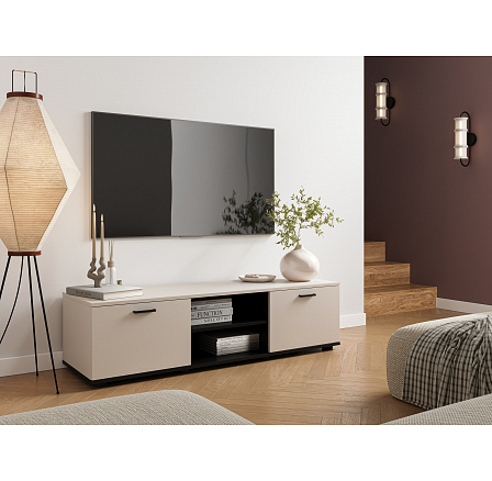TV komoda SOHO 140, kašmír / čierna