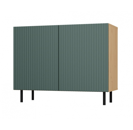 Komoda KASRIS 2D-L, Dub artisan/zelená