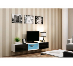 TV komoda VIGO CLASS - bielo-čierna
