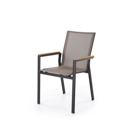 Jedálenská stolička FIERRO, čierna / popolavá / hnedá Jedálenská stolička FIERRO, čierna / popolavá / hnedá