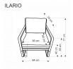 Kreslo lounge ILARIO, čierne / prírodné