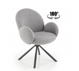 Jedálenská otočná stolička K498, Sivá/Čierna