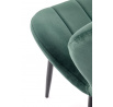 Jedálenská stolička K538 VELVET, Tmavozelený Bluvel 78/Čierna