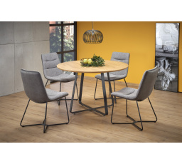 Jedálenský stôl LOOPER 2, zlatý dub/čierna