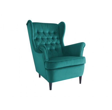 ZAMATOVÉ KRESLO HARRY TYRKYSOVÉ BLUVEL 85 / WENGE ZAMATOVÉ KRESLO HARRY TYRKYSOVÉ BLUVEL 85 / WENGE