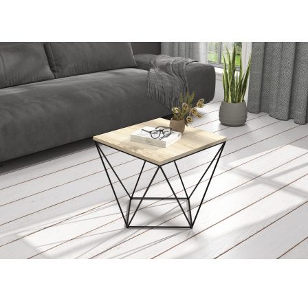 Konferenčný stolík DIANA 50x50 Čierny+Sonoma Konferenčný stolík DIANA 50x50 Čierny+Sonoma