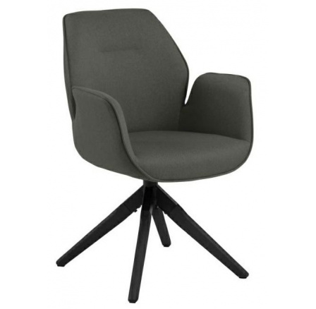 Otočné kreslo Aura tmavosivé / čierne s automatickým návratom