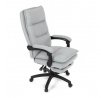 Kancelárske stoličky s podnožkou, svetlosivá látka, PC mechanizmus s aretáciou
