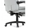 Kancelárske stoličky s podnožkou, svetlosivá látka, PC mechanizmus s aretáciou