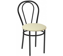 Stolička eco béžová - čierny rám Tulipán