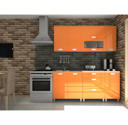 Kuchynská linka Timothy MDR 180 oranžový lesk