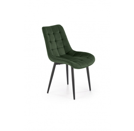 Jedálenská stolička K580, Tmavozelený Velvet/Čierna