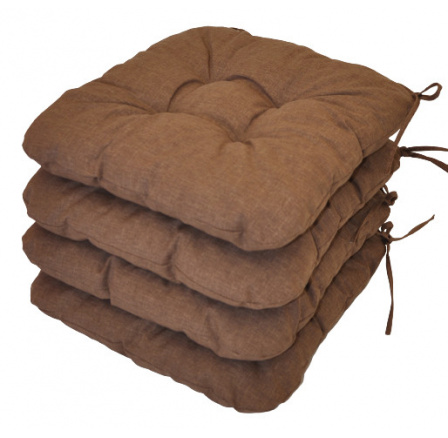 Vankúš na sedenie UNI v hnedej zvýrazňovacej farbe - sada 4 kusov