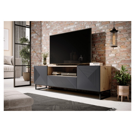 TV komoda Asha, dub artisan / rivier stone matný TV komoda Asha, dub artisan / rivier stone matný