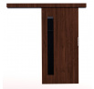 Posuvné dvere na stenu GELA 106 Wenge+Black Lacobel