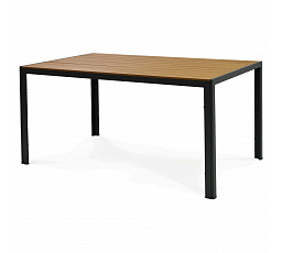 Zahradní stůl 150x90cm, kov, polywood, šedá, AZT-L1303 GREY