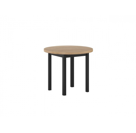 Stôl okrúhly dub zlatý craft/čierny Fi80 ST24-FX 80