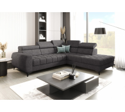 Rohová sedacia súprava PORTO 225X255 cm - sivá, pravá