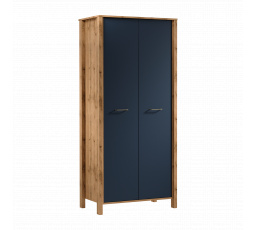 Šatníková skriňa INDYGO S2D, Wotan Oak/Royal Garnet