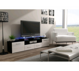 TV komoda EVORA BLACK - biela