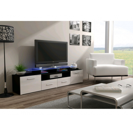 TV komoda EVORA BLACK - biela TV komoda EVORA BLACK - biela