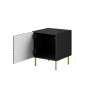 Nočný stolík, matná čierna/matná čierna