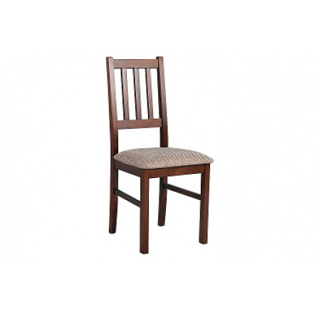 BOSANOVA 4 (BOSS 4) jedálenská stolička orech/látka svetlohnedá šenil č. 2 (DM)- kolekcia "DRE" (K150)
