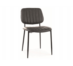 Jedálenská stolička BEN, sivá ekokoža 223/čierna