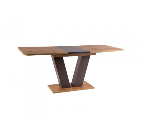 Jedálenský stôl PLATON, dub wotan/hnedý