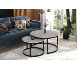 Konferenčný stolík 2v1 OKIN Čierny+Betón